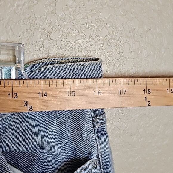 Simple Society AB Rhinestone Studded High Rise Button Fly Straight Denim Jean 31 - Picture 9 of 12